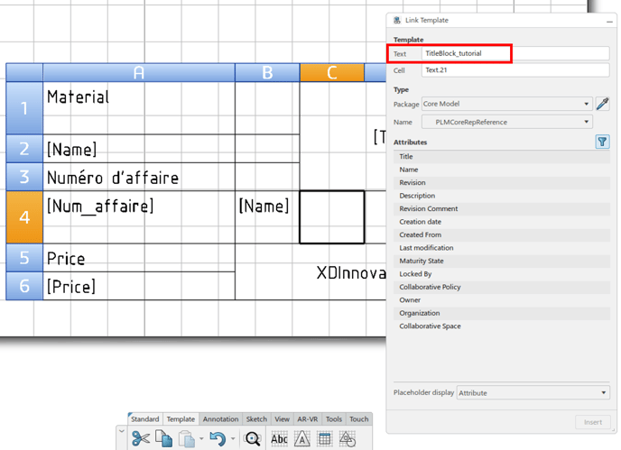 rename table template