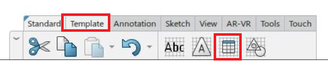 table template